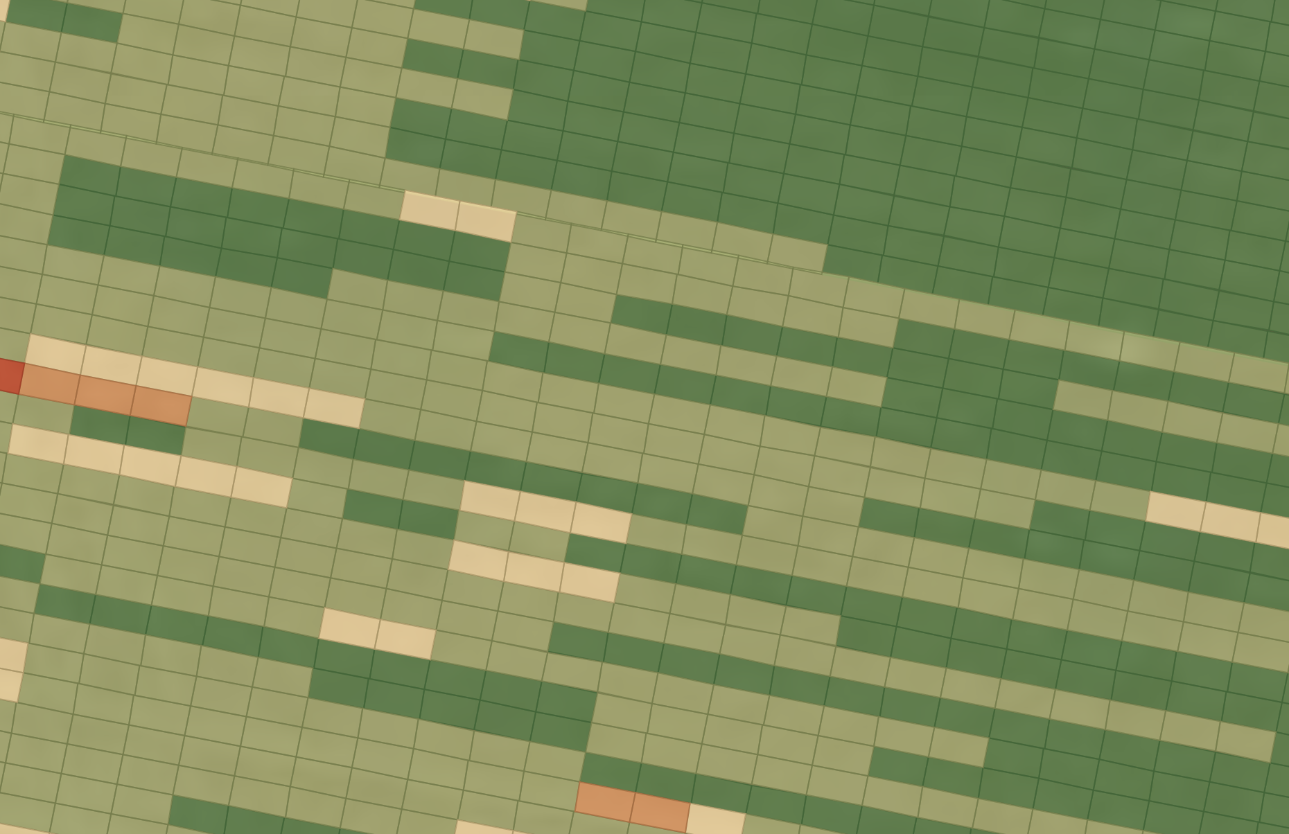 Polygon data output - zoomed in view